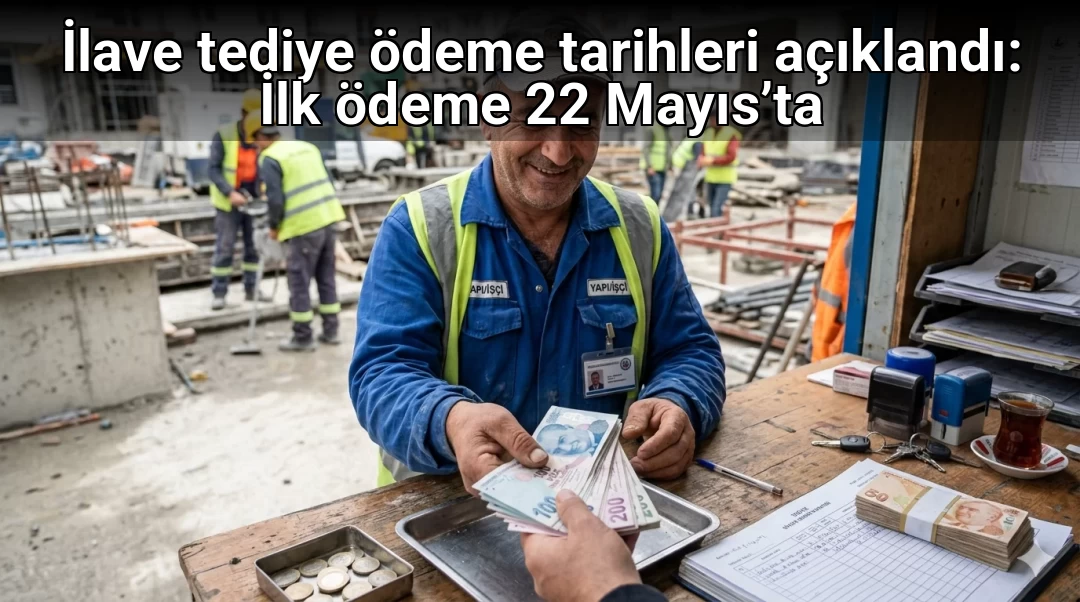İlave tediye ödeme tarihleri açıklandı: İlk ödeme 22 Mayıs’ta